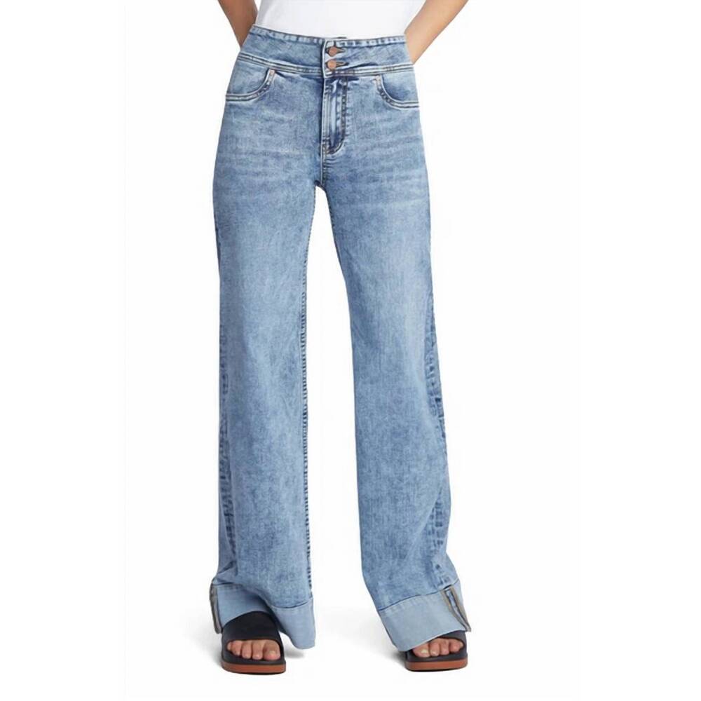 NEW HINT OF BLU mighty high waist wide leg jean in west village